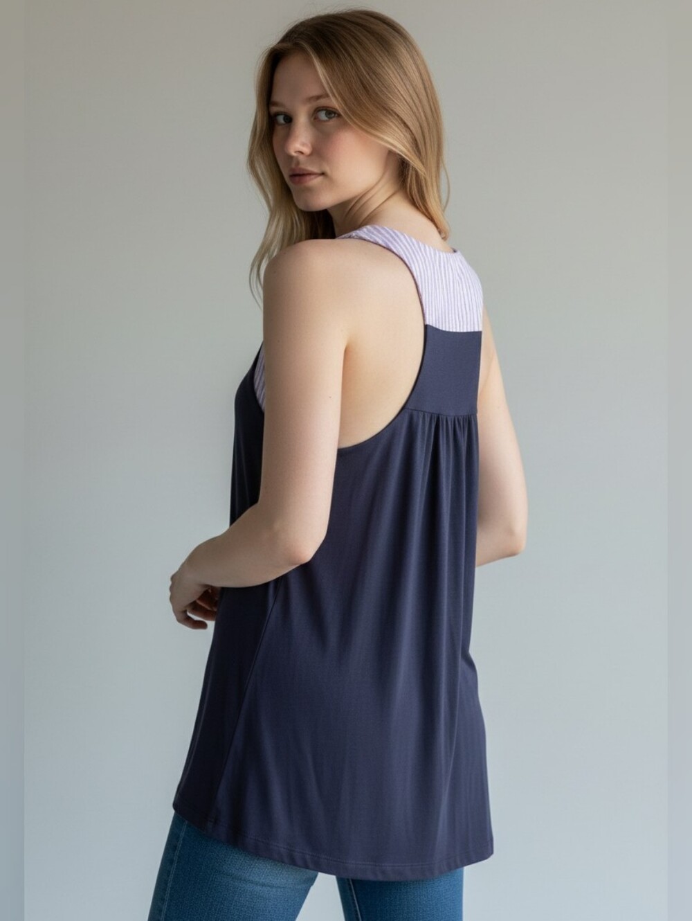 BANANA REPUBLIC | ✨ Navy Blue Racer Back Tank | NWT ✨ size M